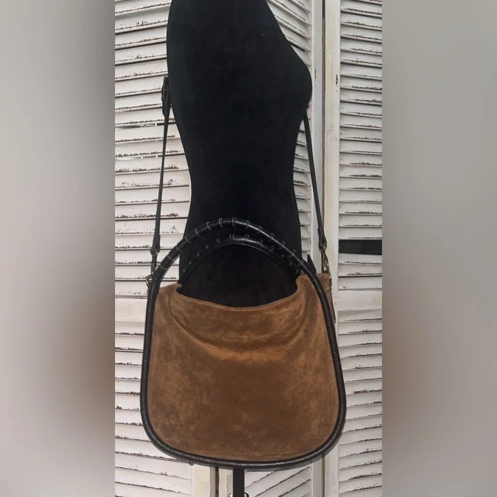Cheval‎ Firenze Italian Suede Leather Satchel Bag/Satchel/Crossbody